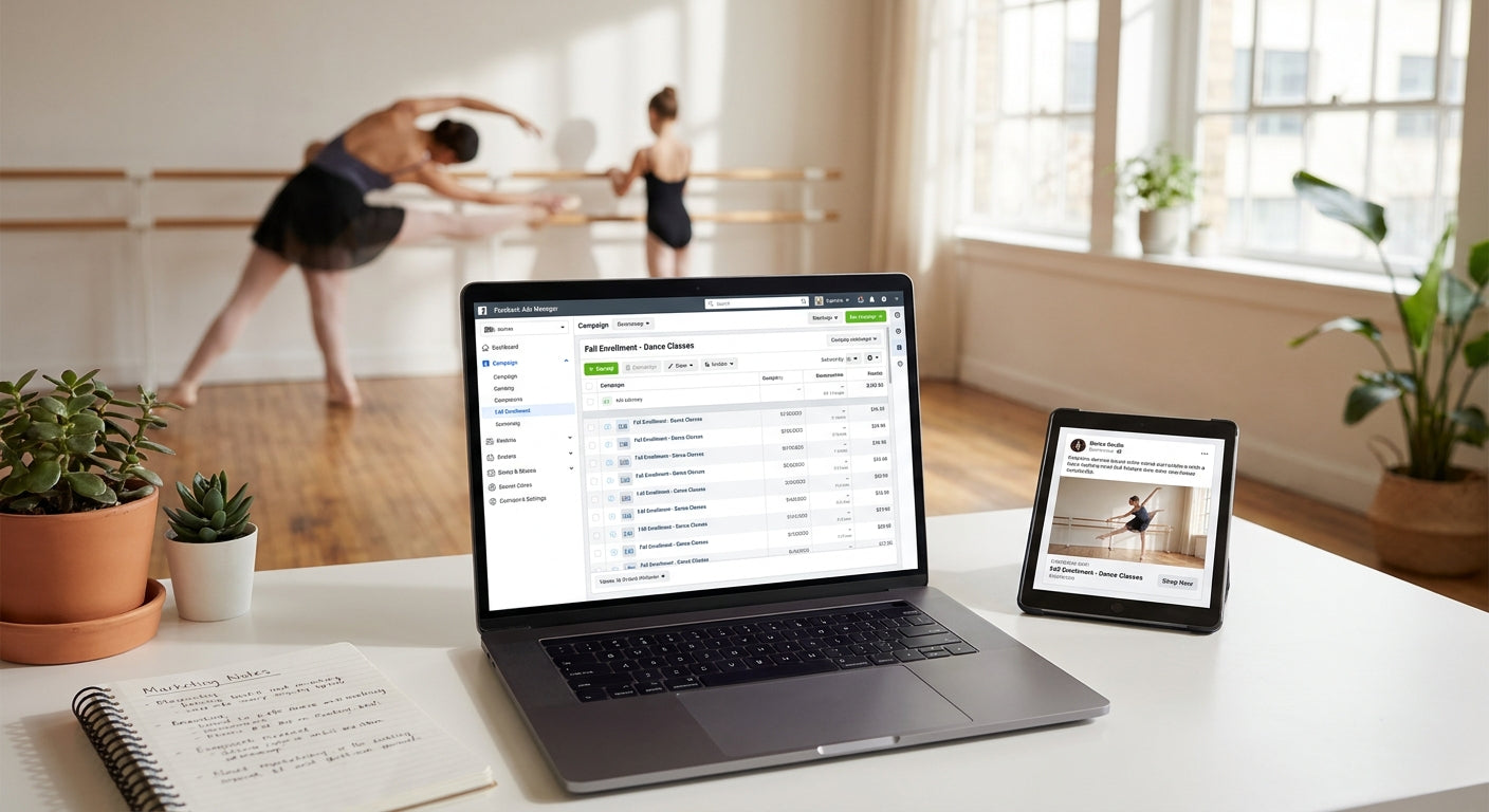 Facebook ads for dance studios
