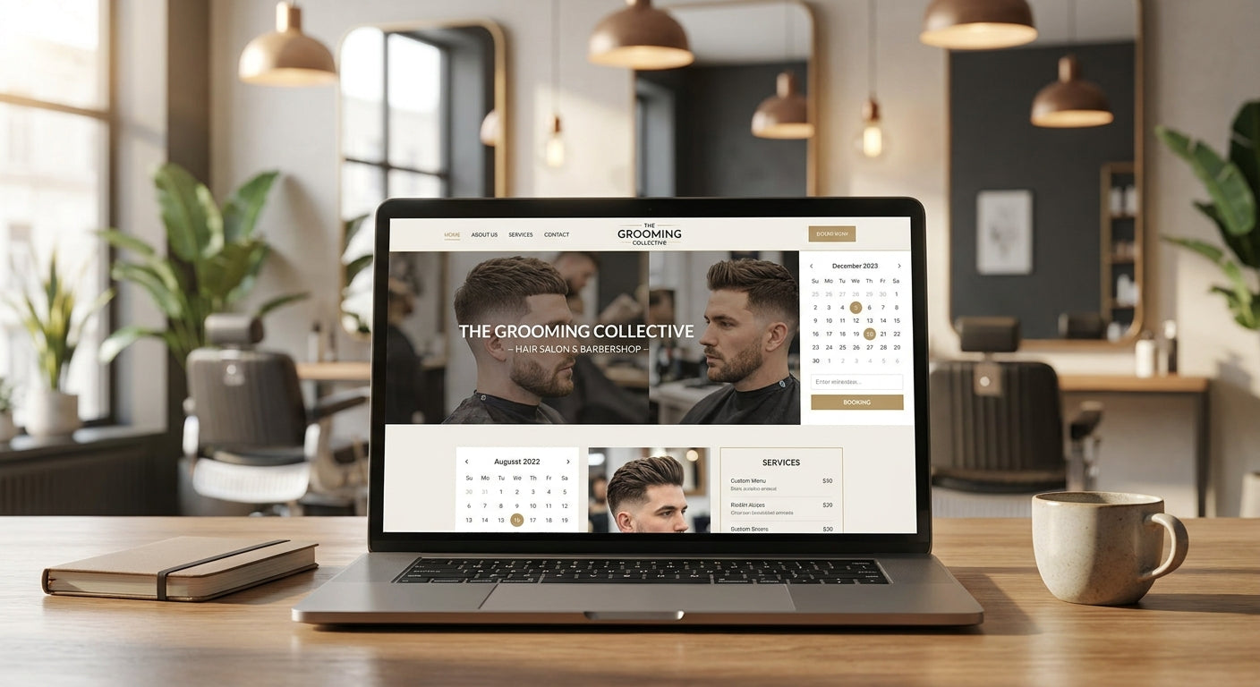 Website design for hair salons and barbershops
